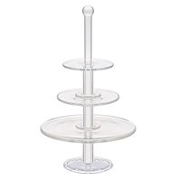 Dolls House Miniature Handmade 3 Tier Clear Glass Cake Stand