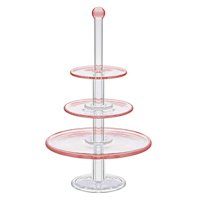 Dolls house Miniature Handmade 3 Tier Brown Glass Cake Stand