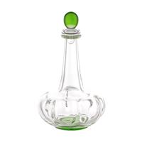 Dolls House Miniature Handmade Green Based Clasp Style Glass Decanter
