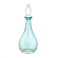 Dolls House Miniature Handmade  Blue Glass Classic Curved Decanter 