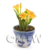 Dolls House Miniature Yellow Plumeria 