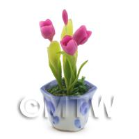 Dolls House Miniature Purple Tulips 