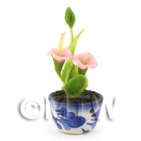 Dolls House Miniature Pink Hibiscus 