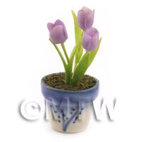 Dolls House Miniature Mauve Tulips  