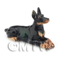 Dolls House Miniature Adult Doberman Dog