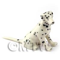 Dolls House Miniature Ceramic Sitting Dalmation