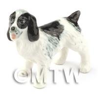 Dolls House Miniature Ceramic Standing Cocker Spaniel 