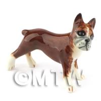 Dolls House Miniature Ceramic Adult Bull Dog 
