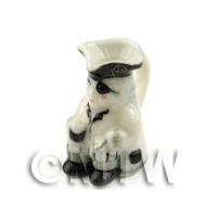 Dolls House Miniature Handmade White Ceramic Toby Jug