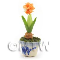 1/12th scale - Dolls House Miniature Orange Hydrangea 