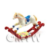 Beautiful Handmade Rocking Horse on Red Rocker Frame