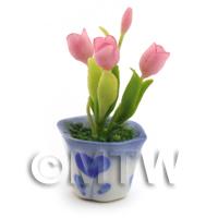 Dolls House Miniature Pink Tulips 