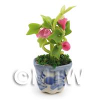 Dolls House Miniature Red Hollyhock Plant 