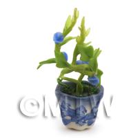 Dolls House Miniature Blue Hollyhock Plant