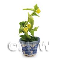 Dolls House Miniature Yellow Hollyhock Plant