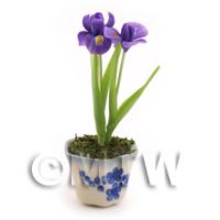 Dolls House Miniature Purple Iris