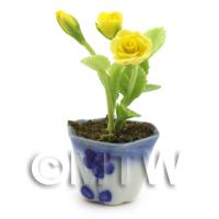 Dolls House Miniature Yellow Roses 
