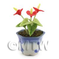 Dolls House Miniature Red Cala Lilly 