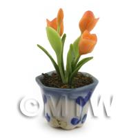 Dolls House Miniature Orange Tulip