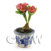 Dolls House Miniature Red Plumeria