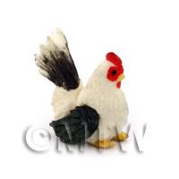Dolls House Miniature  Black and White Hen