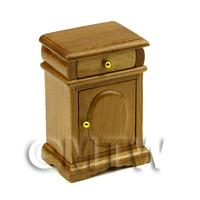 Dolls House Miniature Solid Wood Oak Effect Side Table 