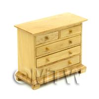 1/12th scale - Dolls House Miniature Solid Wood Chest of Drawers 