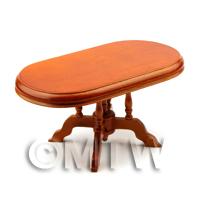 Dolls House Miniature Golden Mahogany Oval Table