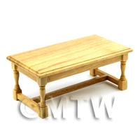 Dolls House Miniature Classic Oak Kitchen Table