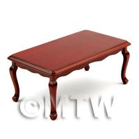 Dolls house Miniature  Mahogany Rectangular Table