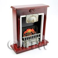 1/12th scale - Dolls house Miniature Large Mahogany Fireplace