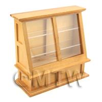 Dolls House Miniature Angled Display Cabinet 