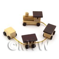 Dolls House Miniature  Wooden Toy Train 