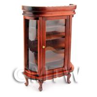 Dolls House Miniature Mahogany Display cabinet