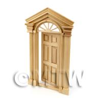 Dolls House Miniature External Door With Portico