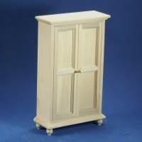 Dolls House Miniature Pine Wardrobe