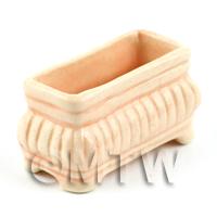 Dolls House Miniature Garden Light Salmon Ceramic Flower Box / Planter