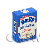 Dolls House Miniature  Blue Bero Self Raising Flour Box