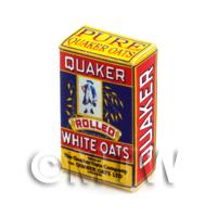 Dolls House Miniature Quaker Rolled White Oats Box