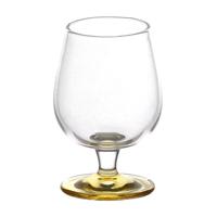 Dolls House Miniature Handmade Orange Based Brandy Glass 