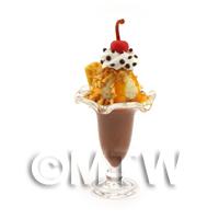  Dolls House Miniature Caramel and Chocolate Wafer Sundae