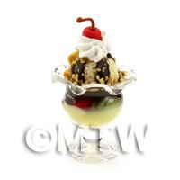  Dolls House Miniature Chocolate and Banana Layered Sundae