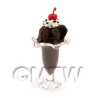  Dolls House Miniature Chocolate mousse Sundae