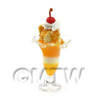  Dolls House Miniature Layered Citrus and vanilla Sundae 