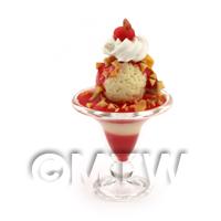  Dolls House Miniature Raspberry Layered Sundae 