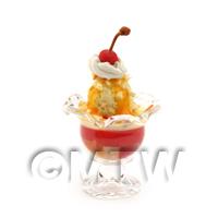  Dolls House Miniature Strawberry Fruit Salad Sundae