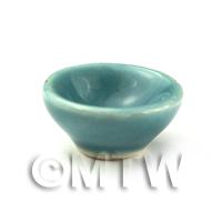 Dolls House Miniature Aquamarine 18mm Ceramic Cereal Bowl