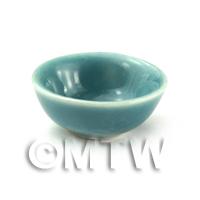 Dolls House Miniature Aquamarine 22mm Ceramic Bowl