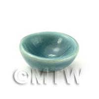 Dolls House Miniature Aquamarine 12mm Ceramic Bowls