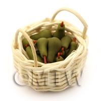 Dolls House Basket of Handmade Conference Pears